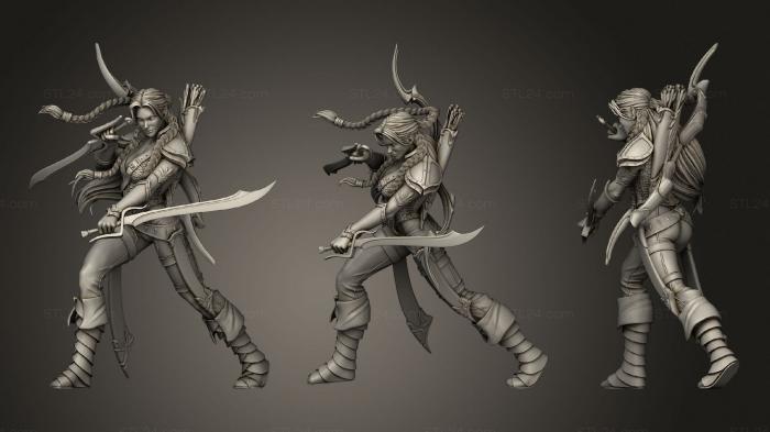 Figurines heroes, monsters and demons (Artemis, STKM_1697) 3D models for cnc